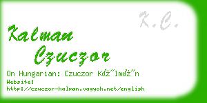 kalman czuczor business card